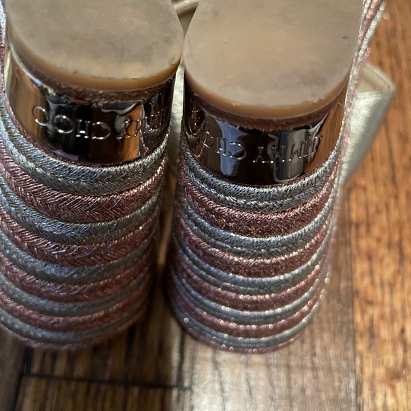 Jimmy Choo platform wedge gold slide sandals - Picture 9 of 10